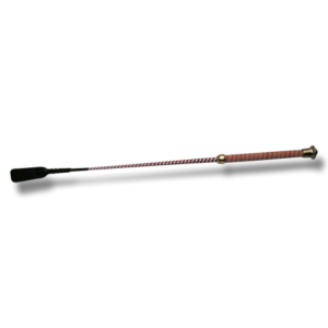 RIDEPISK MED SUPER GRIP HÅNDTAG RØD / SØLV 55 CM